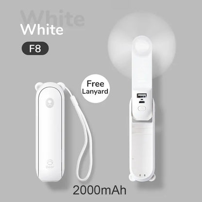 Mini Portable Charger Fan