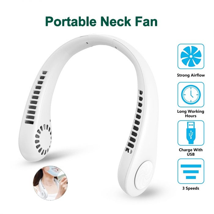 Portable Neck Fan Non LED Display (Version 1).